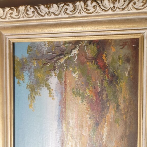 Vintage Framed Landscape Oil Painting Nature Signed - Picture 5 of 16